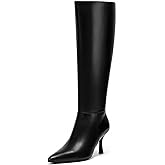 Vipost 3.3 inch Kitten Heel Boots for Women, Knee High Pointed Toe Boots for Women, Tall Long Boot Side Zipper, Fall Winter Fasion 2025