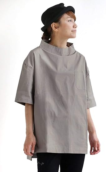 Amazon シャツ 半袖 プルオーバー プルオーバーシャツ 半袖シャツ ガンジーネック ガンジーネックシャツ 2 メンズm レディースl グレー Tシャツ カットソー 通販