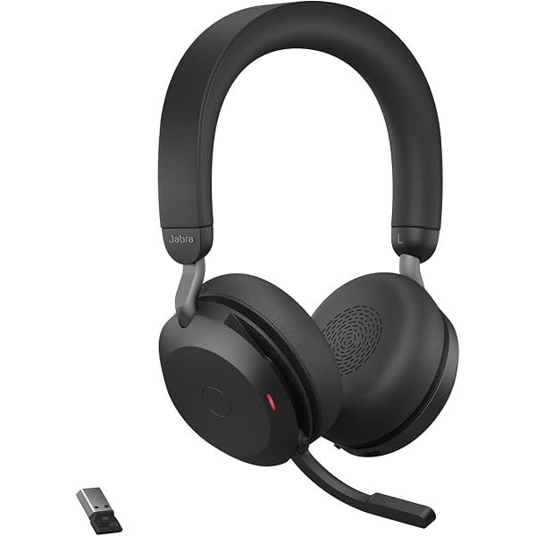 Jabra Fones de ouvido sem fio Evolve2 65 UC com Link380a, estéreo