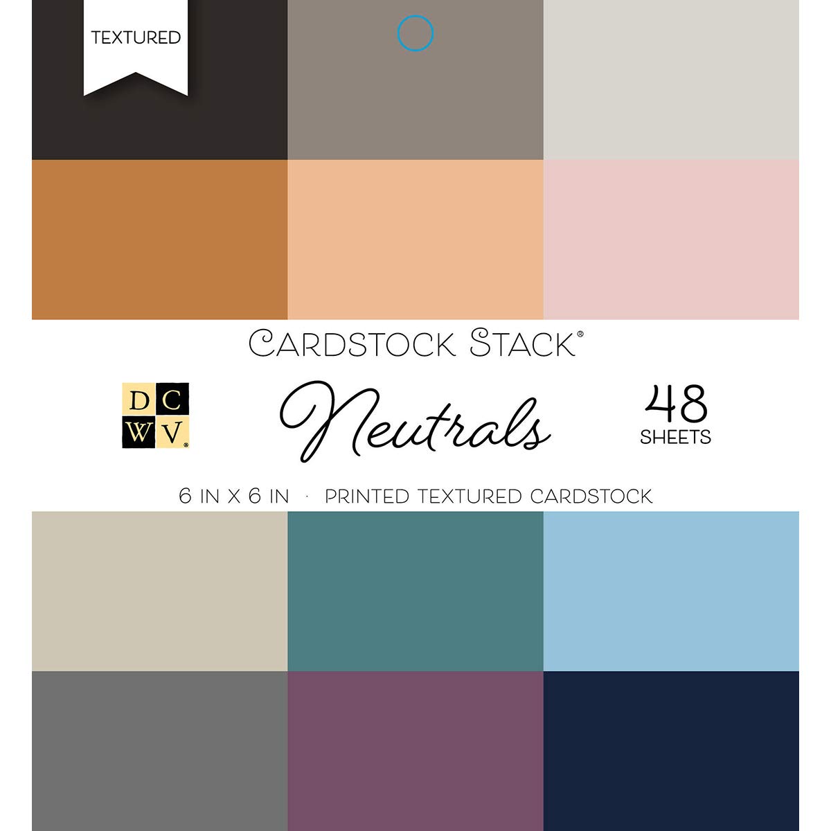 American Crafts DCWV Cardstock Stack, Multi-Colour, 17.78 x 15.24 x 2.54 cm