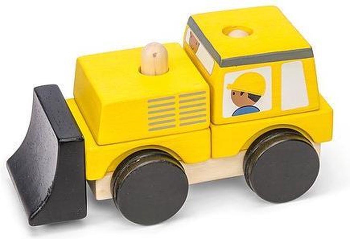 Le Toy Van Wooden Bulldozer Stacker