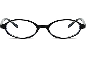 Breaksun Retro Small Oval Glasses for Women Men 90s Small Face Blue Light Eyeglasses Cosplay Y2K Fake Glasses