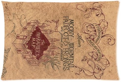 Every New Day Harry Potter Wonderland Marauder's Map Unique Custom Zippered Pillow Cases 20x30 inches(50x75cm) (Two sides)