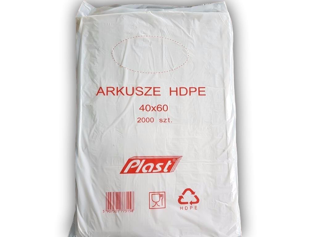 HDPE Bags 2000pcs HD Sheets, 40x60 cm, Food Contact Certified, Grease Proof, Waterproof, Ideal for Cheese, Meat, Fish, 6mk Thickness