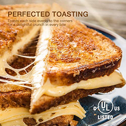 NOVETE Toaster 2 Slice, 2 Slice Toaster Wide Slot, Stainless Steel Toaster with 7 Shade Settings, Removable Crumb Tray, Defrost/Reheat/Cancel Functions, UL Certified Home Compact Toaster