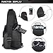 KAMI 900D Tactical Sling Bag Pack Military Rover Shoulder Sling Backpack Molle Assault Range Bag Everyday Carry Bag Day Pack with Tactical USA Flag Patch & New Type Tactical D Ring