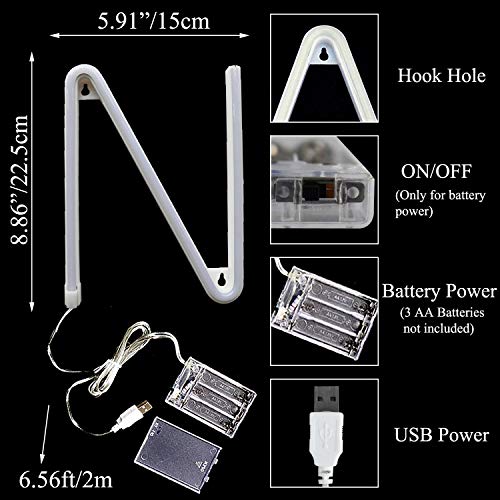 LED Neon Letters Light, Marquee Signs Light Up Letters USB Plug in