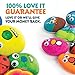Rock Painting Kit for Kids | DIY Craft Set with 10 Smooth White River Rocks Hand Picked for Rock Art, 12 Kid Friendly Acrylic Paint Colors, 3 Paint Brushes, and Bonus Googly Eye Pack
