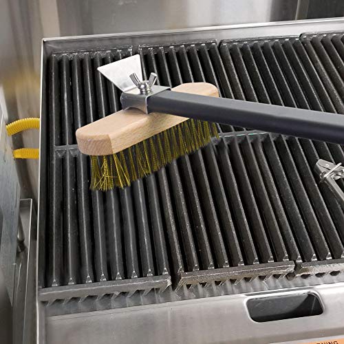 SHANGPEIXUAN Pizza Brush Commercial Grill Brush with 47-Inch Aluminum Handle