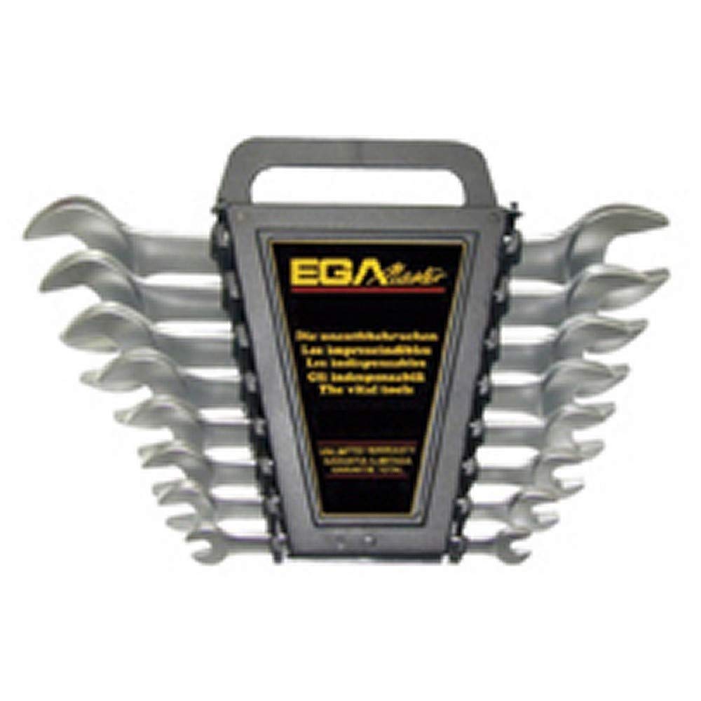 Ega Master 68463 - Set of 6 Double Offset Ring Wrenches 6-7/16-17 Mm Aerospatial Chrome Plating