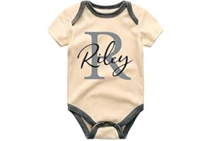 KiddiePro Custom Name Baby Bodysuit Baby Initial Monogram Baby Clothes New Mom Dad Gift Baby Boy Girl Clothes Unisex Clothing