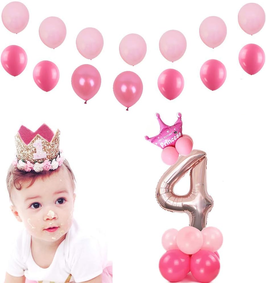Rose Jinsu 2 Ans Anniversaire Ballons Decorations Pour Enfant Filles 13 Paquets Inclure Couronne Ballon Et Ballons En Latex Pour Decoration Danniversaire Fournitures De Fete Kit Decorations Et Accessoires De Fete Pour