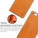 iPhone 6S Plus Case, iPhone 6 Plus Case, SHIELDON Genuine Leather Wallet Case Flip Book Design w/Stand & Credit Card Compartments, Magnetic Closure for iPhone 6 Plus and iPhone 6S Plus, Tan Brown