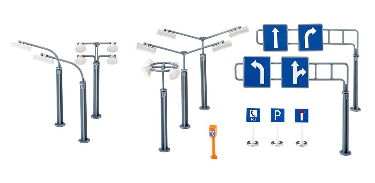 siku 5594, Road Signs and Street Lamps, Plastic, Multicolour, Versatile