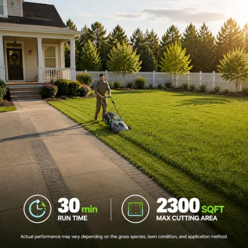 40V 16" Cordless Electric Lawn Mower for Small Yards/Garden/Lawn photo 11