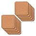 Thirsty Rhino Tiku, Slim Cork Coaster, Natural Cork Finish, Set of 20 (Square)