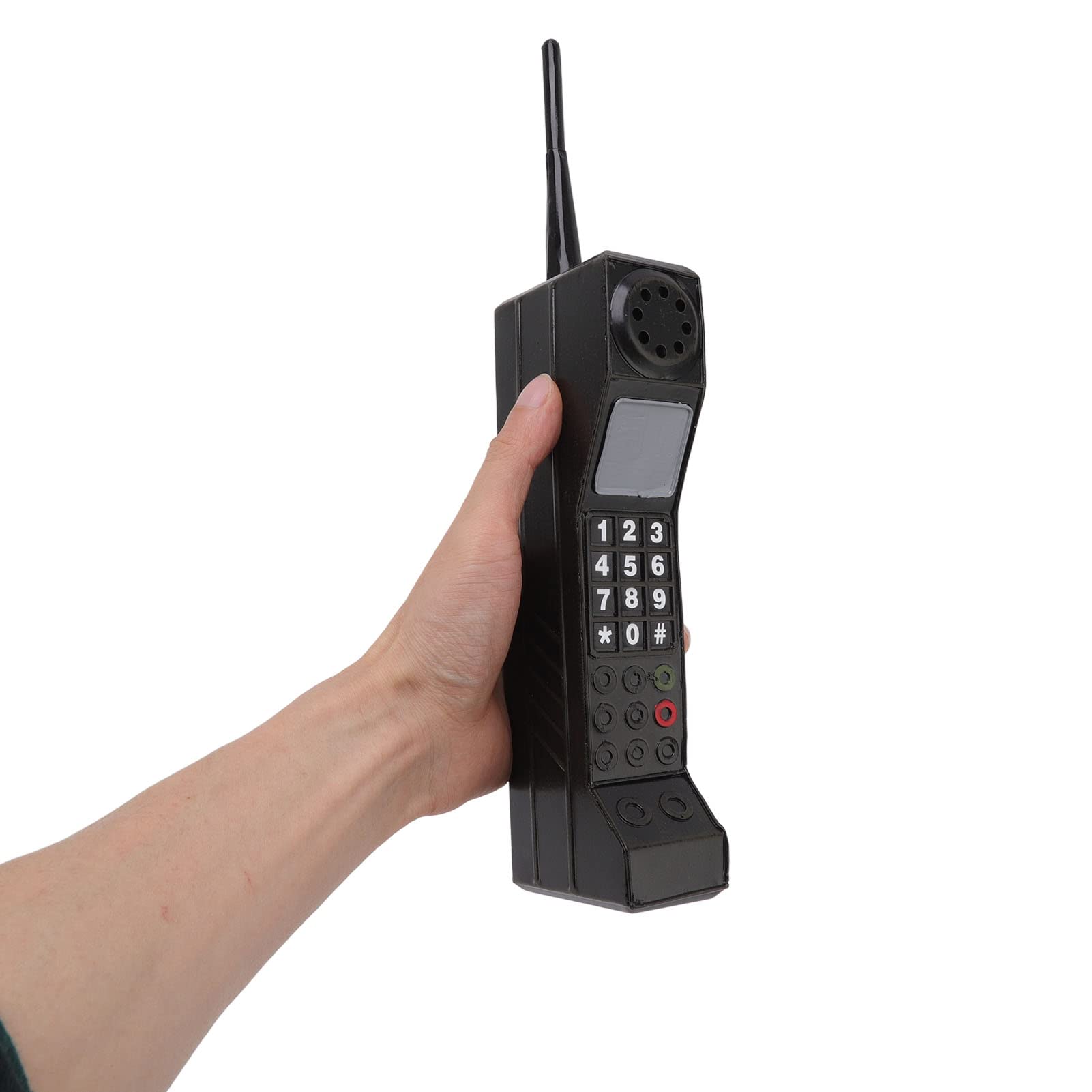 FTVOGUE 80s Retro Metal Brick Phone - Black