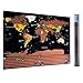 Scratch Off World Map With Clip on Camera Lens for Phone, Scratch off Tool, Microfiber Cloth, and Travel EBook|Detailed Cartographic Poster, Glossy Finish, Easy To Scratch & Wall Hang|32in x 23in