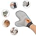 2 Pack 3-in-1 Grooming Glove - Pet Grooming Tool + Furniture Hair Remover Mitt + Men Shampoo Scalp Massage Brush For Cat & Dog with Long Hair - Gentle Shedding Brush - Soft Groomer Mitt