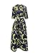Womens African Dress Maxi Dashiki Print Fit and Flare Half Sleeve Expansion 2 Pcs Skirt with Pockets