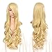 Rbenxia Curly Cosplay Wig Long Hair Heat Resistant Spiral Costume Wigs Anime Fashion Wavy Curly Cosplay Daily Party Light Gold 32
