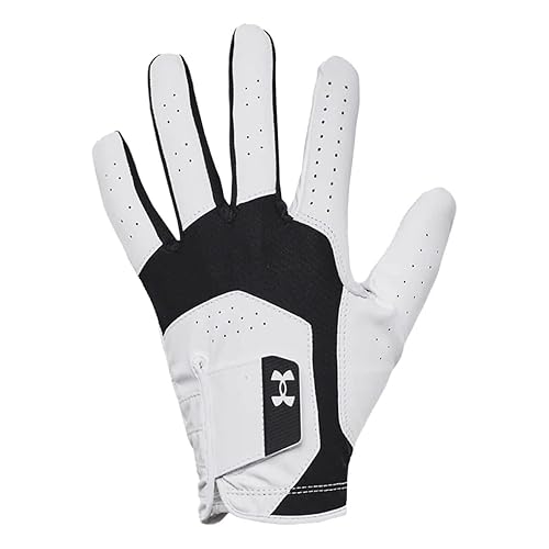 Under Armour Men's Iso-Chill Golf Glove , Black (001)/White, Left Hand XX-Large