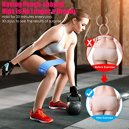 Resistance Exercise Bands for Legs and Butt, Booty Bands Wide Workout Bands Hip Band for Women and Men, Glute or Squat Workout Wide Stretching Gym Bands(2019 Upgraded)