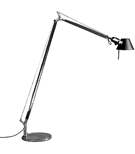 Artemide Tolomeo Mega 150W E26 Parchment Diffuser Aluminum Floor