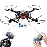 DBPOWER FPV Drone with HD Wifi Camera Live Video, Altitude Hold and One Key Taking-off & Landing, Phone Controlled RC Quadcopter