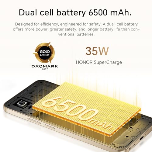 Honor 400 Smart Smartphone 4G 8GB 256GB, 6500mAh Battery, 6.77" IP54 Drop Resistant Screen, 108MP Main Camera, Android 15, Dual SIM, NFC, Black