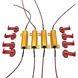 4Pcs Aaron 50W 6ohm Load Resistors - Fix LED Bulb Fast Hyper Flash Turn Signal Blink Error Code (Resistors get very hot during working)