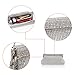 SUMICH Crossbody Purse for Women Quilted Clutch Handbag Dumpling Bag Cloud Purse Ruched Bag Handmade Leather Hobo Bag (Silver)