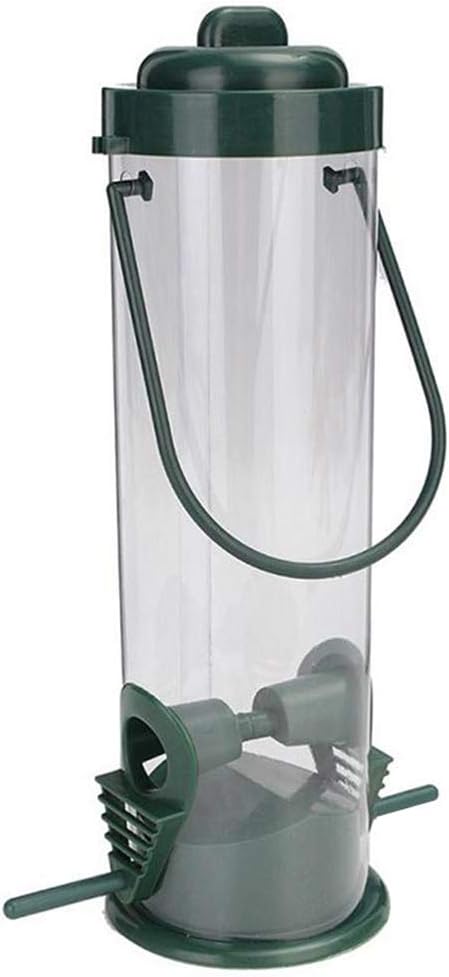 Domeilleur Plastic Wild Birds Water Feeder 4 Port Drinker Dish Hanging Station for Garden