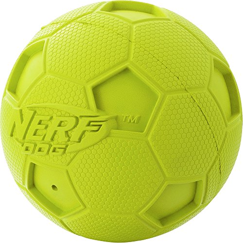Nerf Dog Soccer Squeak Ball Dog Toy, Large, Green
