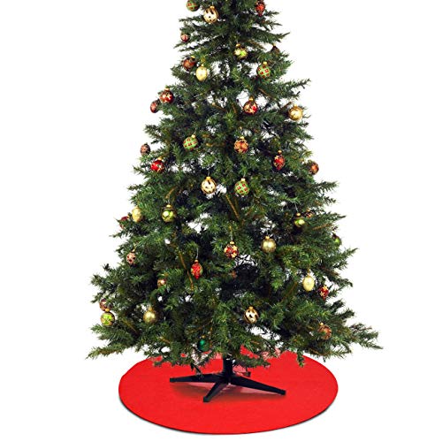 YEAHOME Reversible Christmas Tree Stand Mat for Floor Protection, 30 inches Waterproof Christmas Tree Mat Accessory The Thickest Tree mat Red and Green - Thumbnail 3