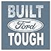 Built Ford Tough Licensed T-Shirt | Poly Cotton Blend | Classic Look - XX-Large,Heather Blue