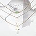 Edary Layered Necklaces Gold Jewelry with Fashion Evil Eye Cross Feather Pendants for Women and Girls (Blue Evil Eye)