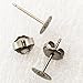 Titanium Earring Supplies, 10 pcs. 6mm pad Posts and 10 pcs. Stainless Backs,Hypoallergenic Jewelry
