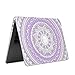 iCasso Macbook Air 13 inch Rubber Coated Soft Touch Hard Shell Protective Case Cover For Macbook Air 13 Inch Model A1369/A1466 With Keyboard Cover (Purple Medallion)