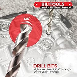 BILITOOLS M6x1.0 Thread Repair Kit, HSS Drill