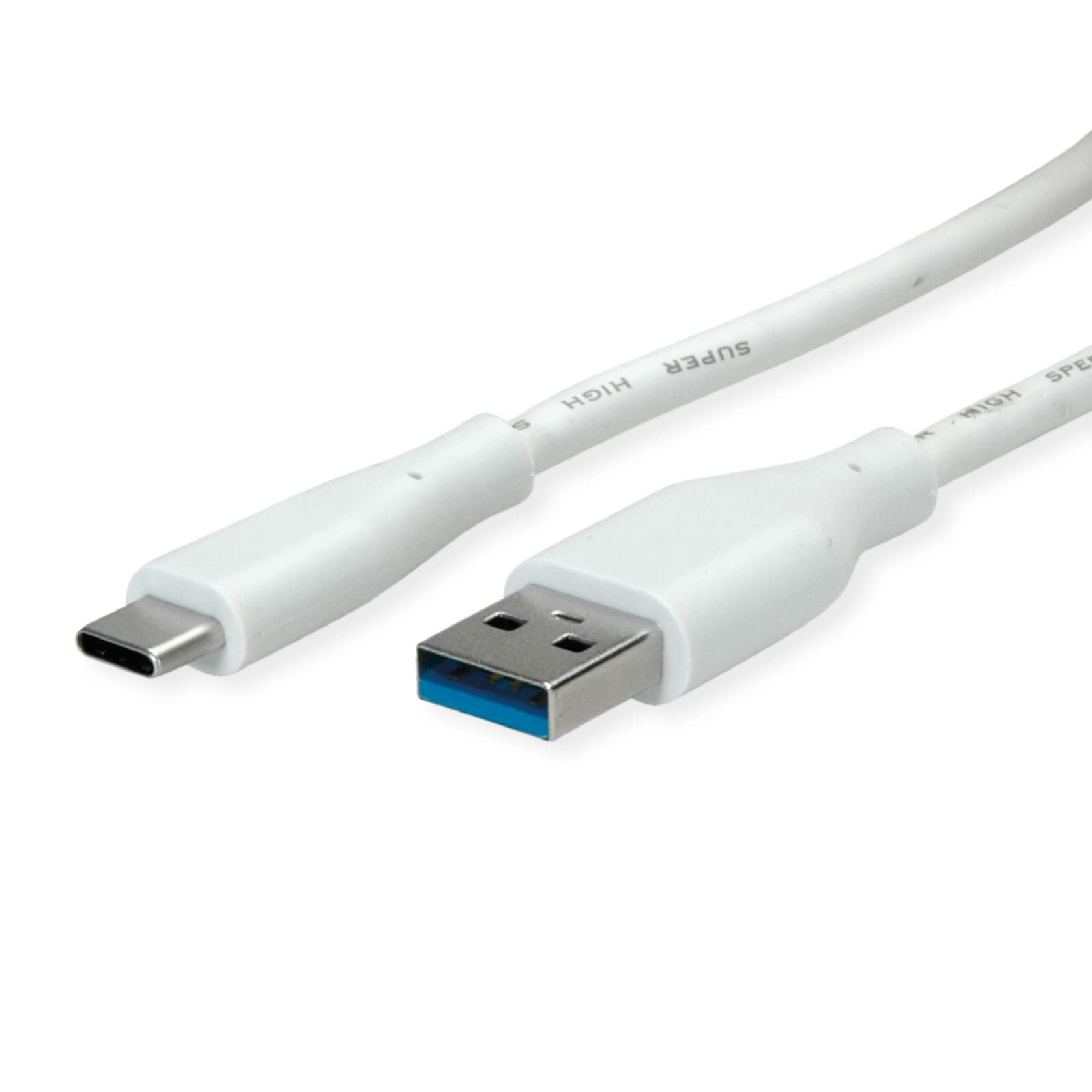 Value USB 3.2 Gen 1 Cable, A-C, ST/ST, White, 3 m
