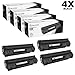 LD Compatible Toner Cartridge Replacement for Canon 128 3500B001AA (Black, 4-Pack)