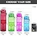 KollyKolla Sports Water Bottle 32 oz/1L, 24 oz, 17 oz, 13 oz , BPA Free Reusable Plastic Water Bottle with Filter, Leak-proof Flip Top Drink Bottle for Kids School Bike Gym Running Camping Cycling