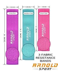 ArnoldSport Kit de bandas de resistencia a la cadera   Hecho de 3 bandas de diferentes niveles para caderas   no deslizante banda de resistencia a la cadera   Ideal Hip Loop bandas para el acondicionamiento completo del cuerpo   mejor juego de bandas de t