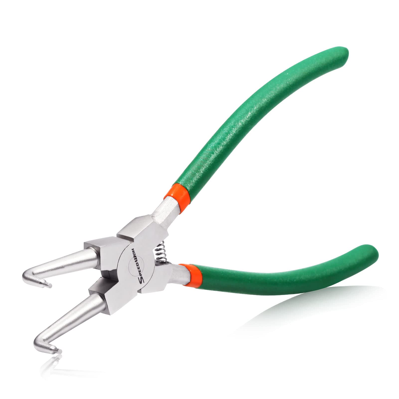 SPEEDWOX 9-Inch Internal Circlip Pliers Heavy Duty Precision Cir-Clip Retainer Ring Pliers Curved Jaw for Ring Remover Retaining