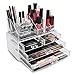 Wander Agio Bathroom Makeup Art Tool Accessories Organizer Acrylic Jewelry and Cosmetic Storage Display Brushes Boxes 2 Set