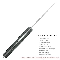 JEABROTHER 14C28N steel fixed blade knife with