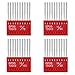 BBTO 40 Pieces Round Head Machine Needles Assorted with Plastic Box for Regular Point Sewing, 4 Sizes