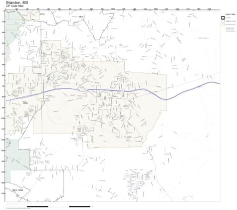 brandon ms zip code map Amazon Com Zip Code Wall Map Of Brandon Ms Zip Code Map brandon ms zip code map