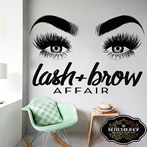 Eyelashes Wall Decal Lashes Decal Eyebrows Decal Lash Decal